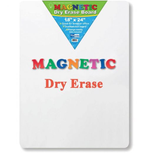 Flipside Magnetic Dry Erase Board - 18x24 Inch White Surface