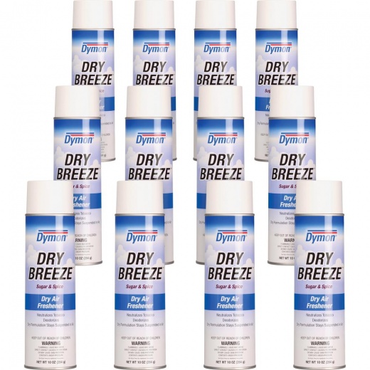Dymon Dry Breeze Scented Dry Air Freshener - 20 Fl Oz (0.6 Quart) - Sugar & Spice - 12 / Carton