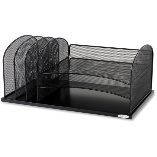 Safco Onyx 3 Tray/3 Upright Section Desk Organizer - 5 Compartment(s)
