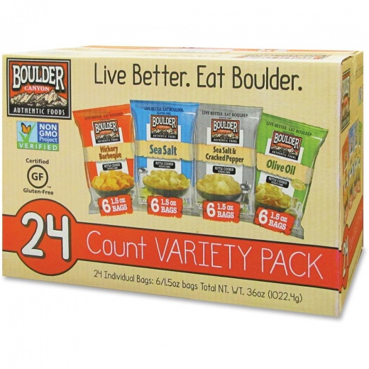 Boulder Canyon Inventure Variety Pack - Non-GMO, Gluten-Free - 1.50 Oz Bags - 24 Count