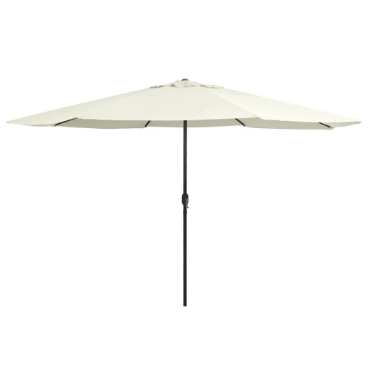 Vidaxl Outdoor Parasol with Metal Pole 157.5" Sand White 7378