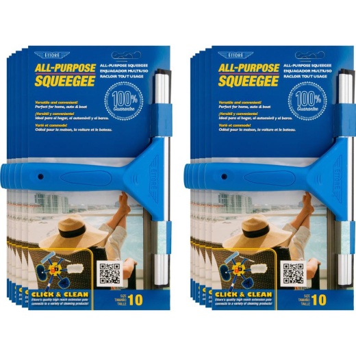 Ettore All-Purpose Squeegee - Rubber Blade, Plastic Handle - Buy Online