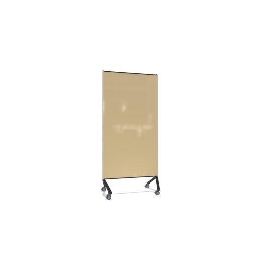 Ghent Pointe Magnetic Mobile Glassboard - Beige Painted Glass with Black Frame