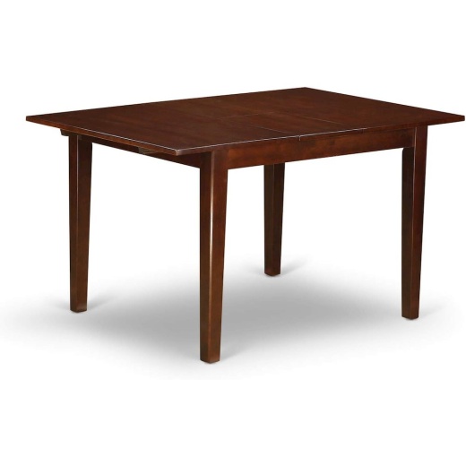 Norfolk Rectangular Table With 12" Butterfly Leaf -Mahogany Finish by East West Furniture