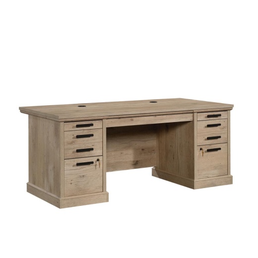 Mason Peak 72" Double Pedestal Executive Desk in Prime Oak