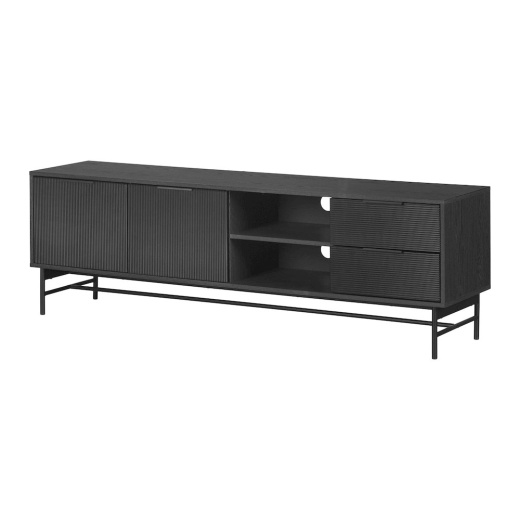 Arlo Tv Stand, Ash Oak And Matte Black