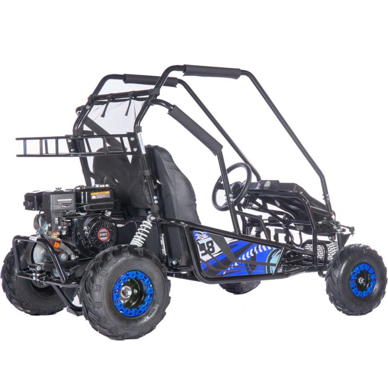 Mototec Mud Monster Xl 212Cc 2 Seat Go Kart Full Suspension Blue , Lift Gate Service: No Assembly - Ships In Factory Box