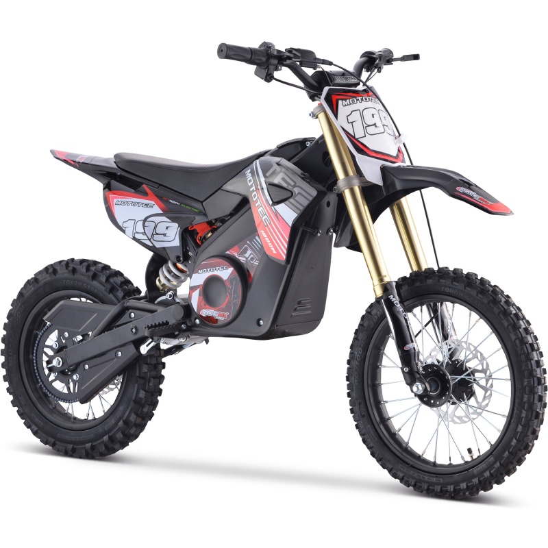 Mototec 48V 1800W Pro Electric Dirt Bike Lithium Red