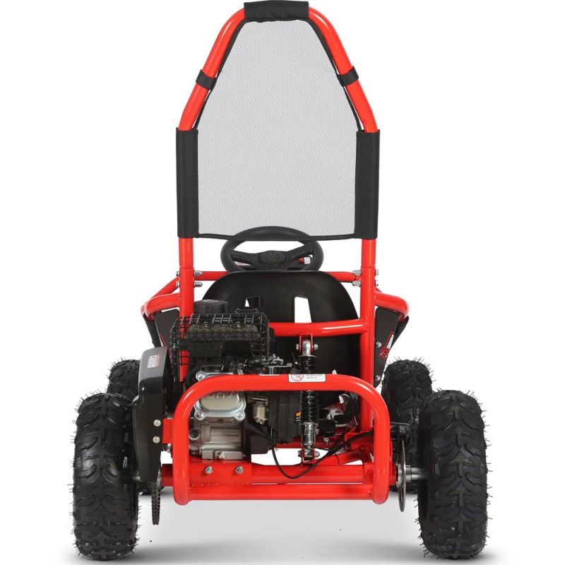 Mototec Mud Monster Kids Gas Powered 98Cc Go Kart Full Suspension Red , Lift Gate Service: No Assembly - Ships In Factory Box