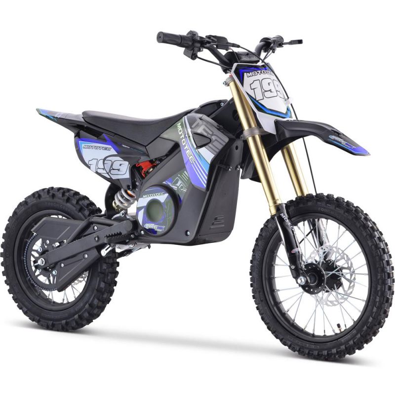 Mototec 48V Pro Electric Dirt Bike 1600W Lithium Blue