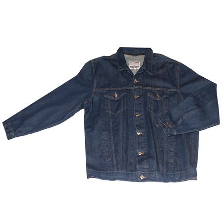 Black XL Classic Denim Jacket with Full Wrap