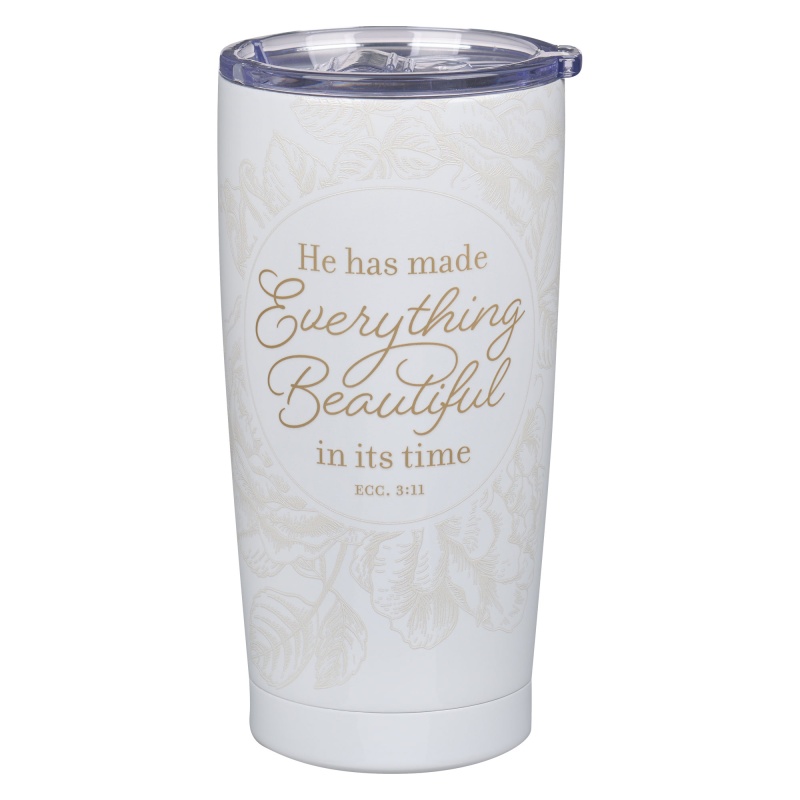 Tumbler Ss Ivory Everything Beautiful Ecc. 3:11