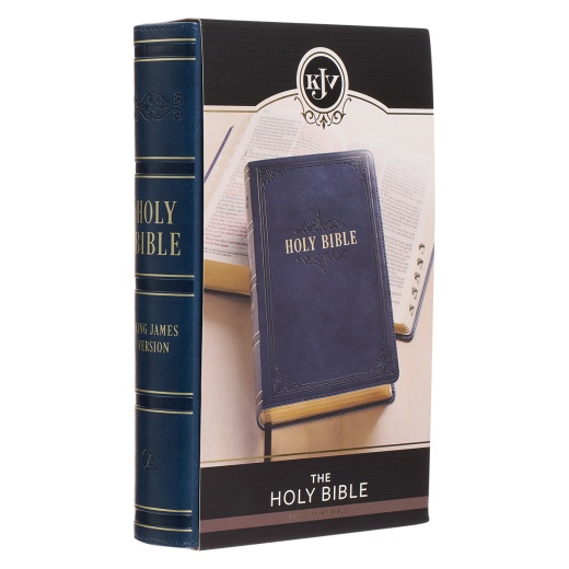 Kjv Bible Giant Print Standard-Size Faux Leather, Dark Blue