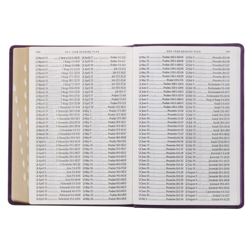 KJV Bible Giant Print Full-Size Faux Leather, Purple Floral