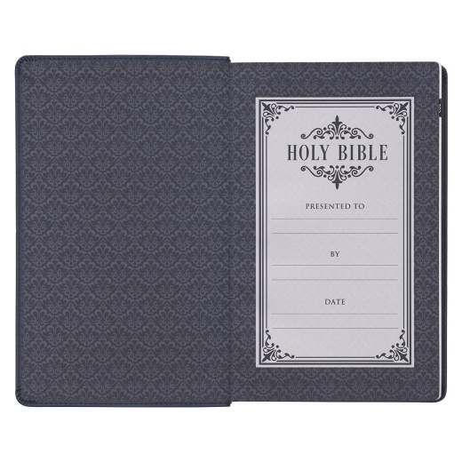 Kjv Bible Giant Print Standard-Size Faux Leather, Dark Blue
