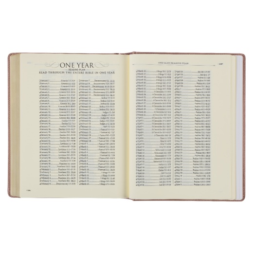Rose Gold Faux Leather Hardcover KJV Note-Taking Bible LP
