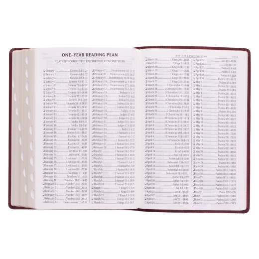 Kjv Bible Super Giant Print Faux Leather, Burgundy