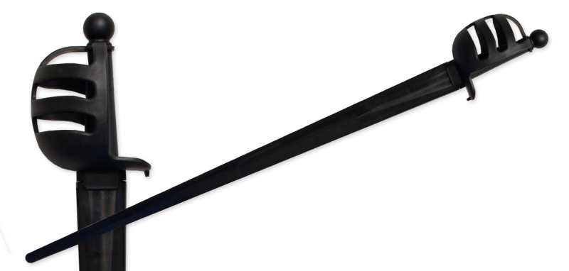 Synthetic Basket Hilt Sparring Sword: Black Blade