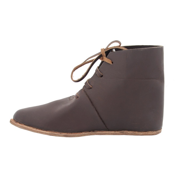Front Laced Ankle Boots: Dark Brown, Size 9.5