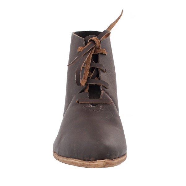 Front Laced Ankle Boots: Dark Brown, Size 9.5