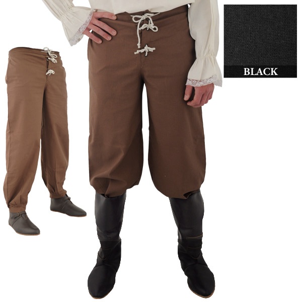 Pirate Pants: Black, Medium