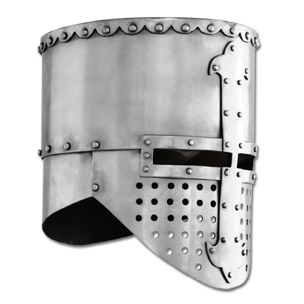 Crusader Flat Top Helmet: Gauge 14, Large