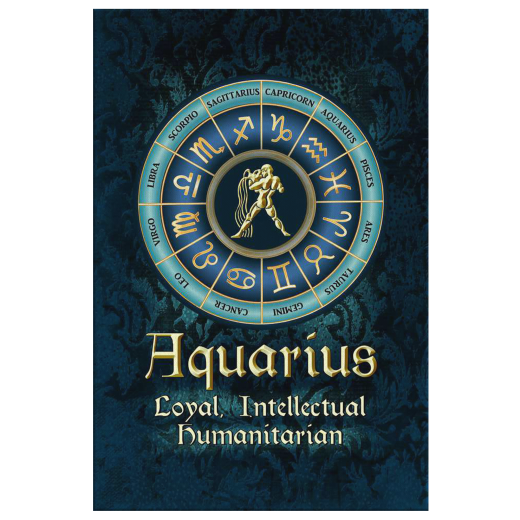 Blue Zodiac Aquarius Astrology Stretch Canvas Art Print