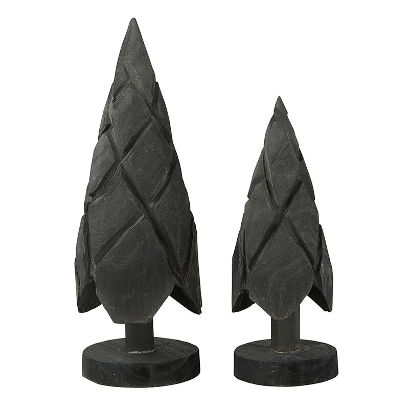 Paulownia Trees - Black - Set Of 2