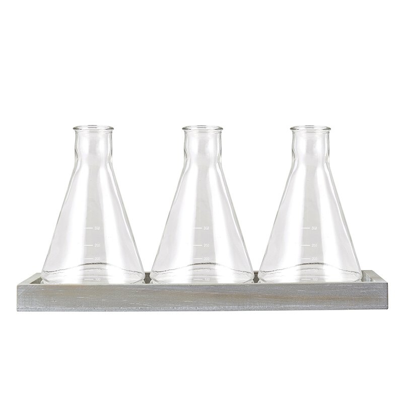Glass Beaker Vase - Trio Set
