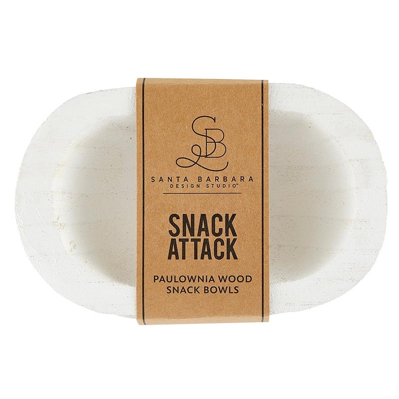 Paulownia Snack Dish Set Of 2 - Snack Attack