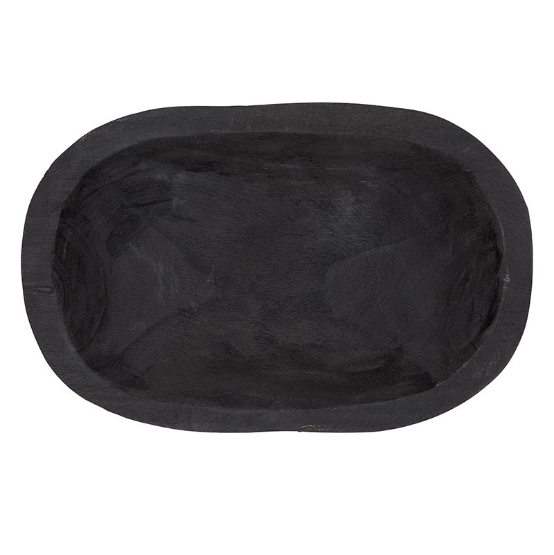Paulownia Dough Bowl - Black