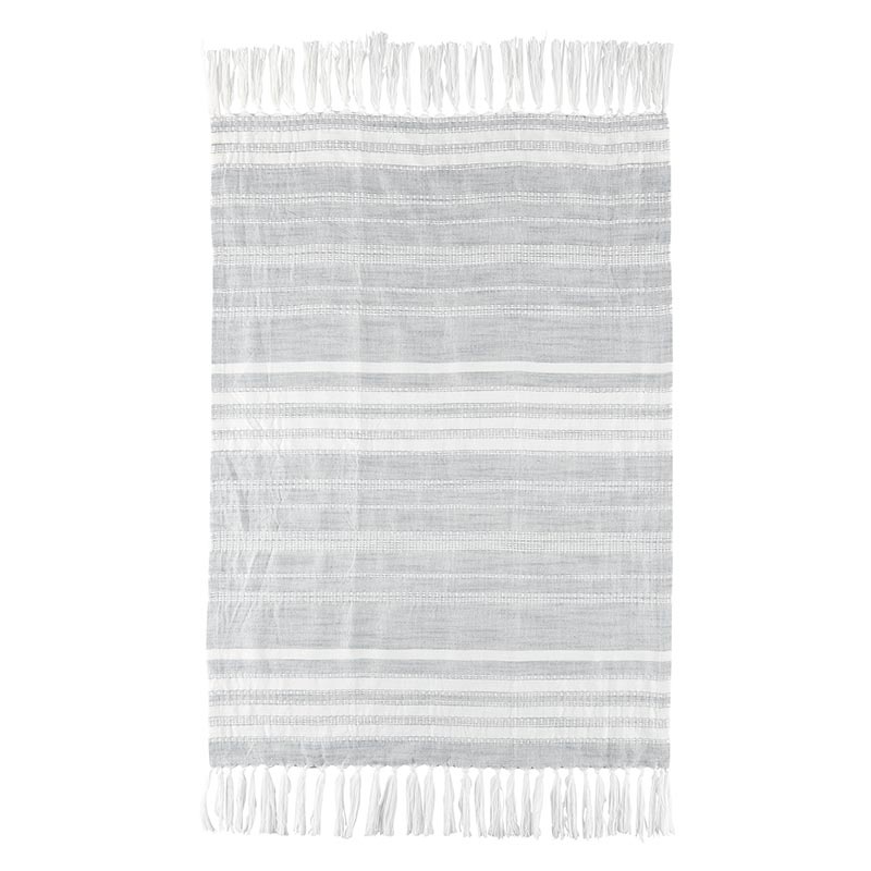 Hand Towel - Grey And White