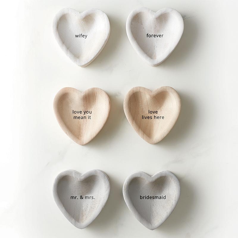 Paulownia Heart Trinket Tray - Love You Mean It