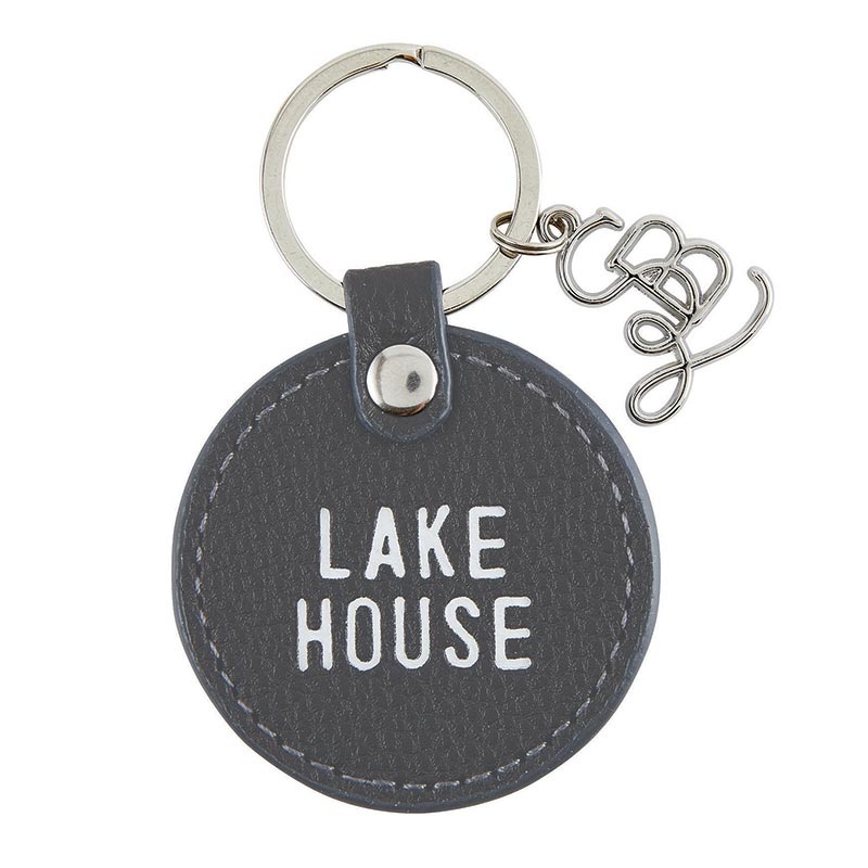 Face To Face Leather Key Tag - Lake House