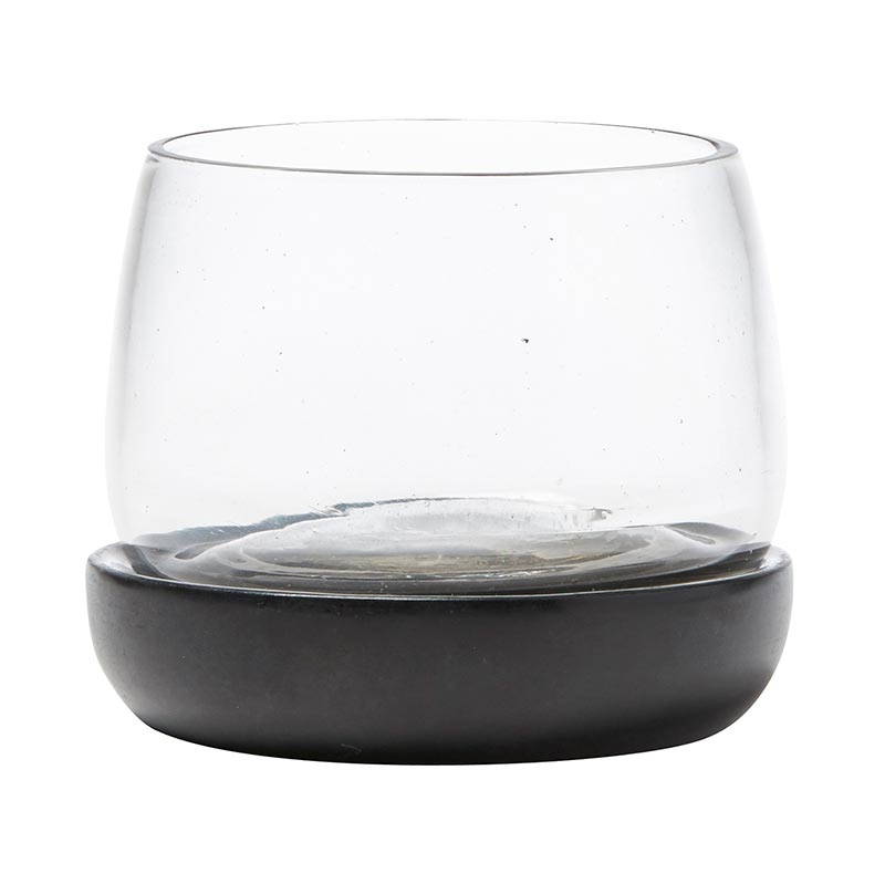 Small Black Marble & Glass Bowl