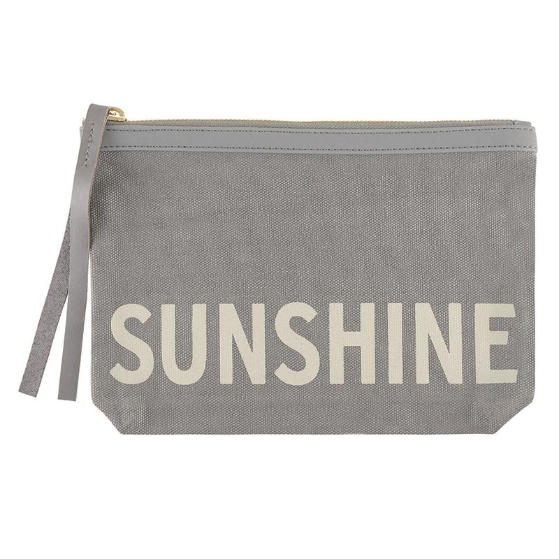 Grey Canvas Pouch - Sunshine