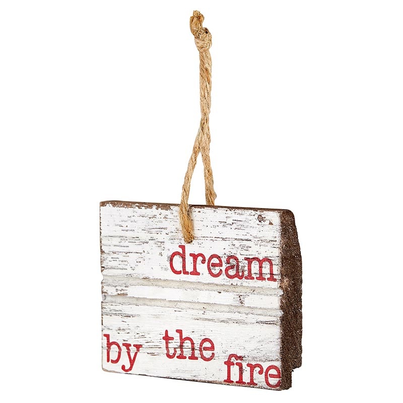 Face To Face Wood Ornament - Dream By The Fire