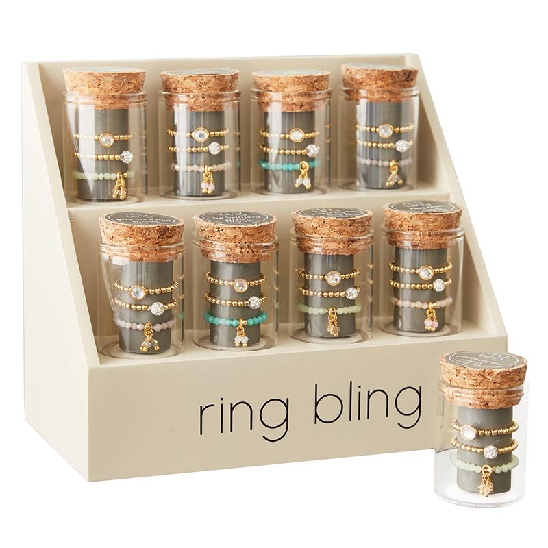 Ring Bling Stretch Ring Filled Display