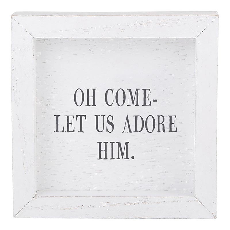 Face To Face Petite Word Board - Let Us Adore Him