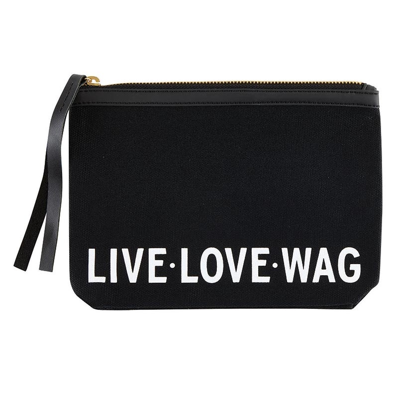 Black Canvas Pouch - Live. Love. Wag