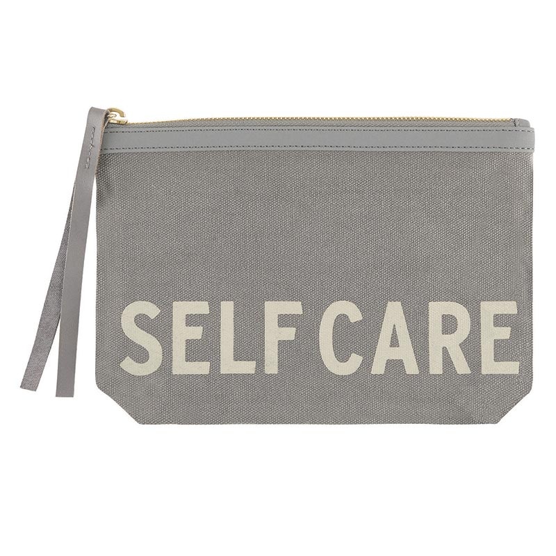 Grey Canvas Pouch - Self Care