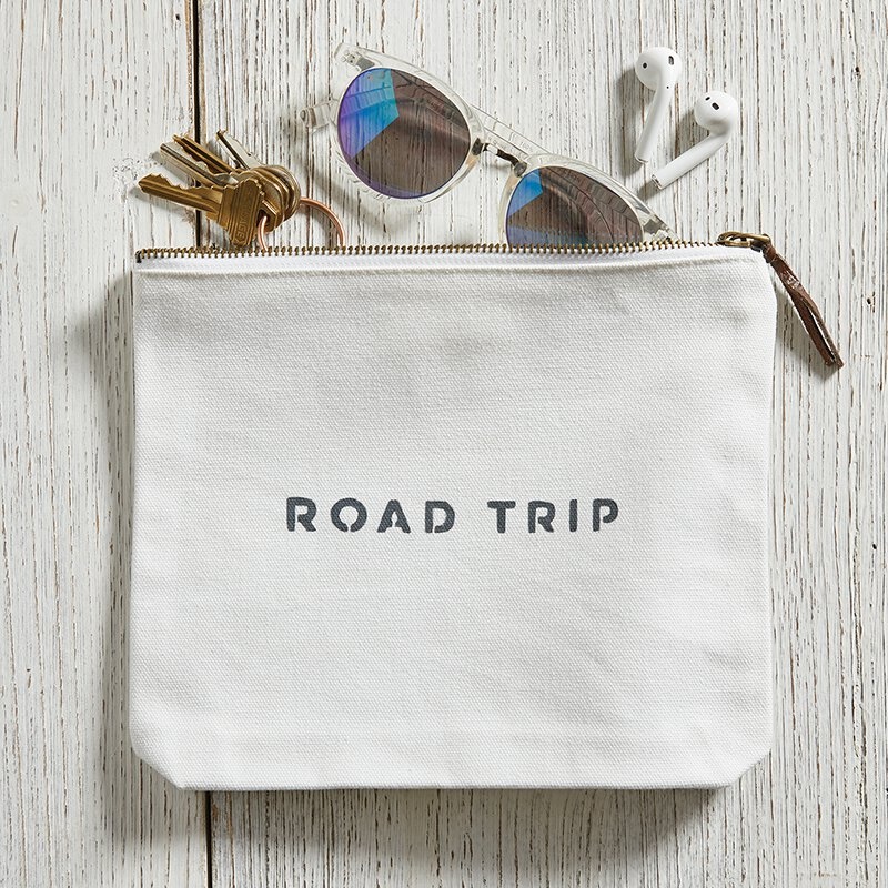 Face To Face Canvas Zip Pouch - Road Trip