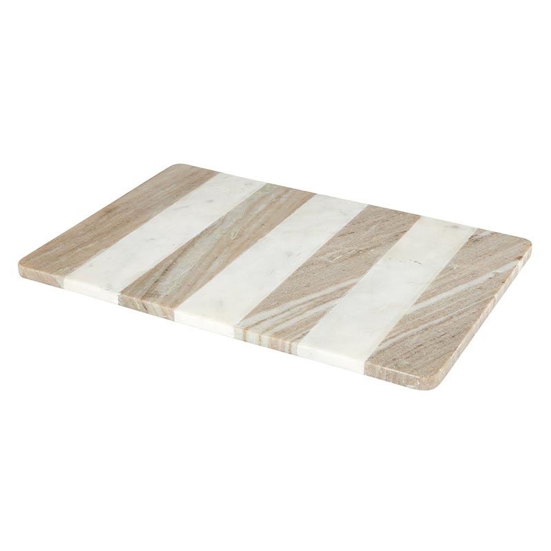 White Marble And Tan Stripe Board