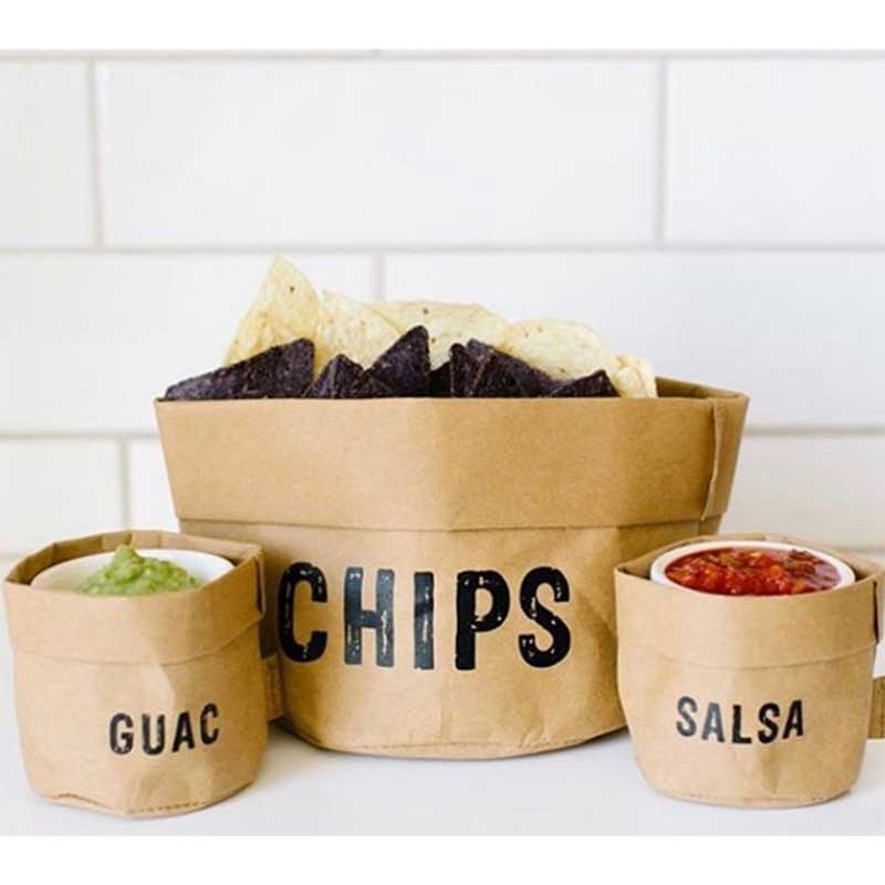 Washable Paper Holder - Chips, Salsa & Guacamole 3 Piece Set