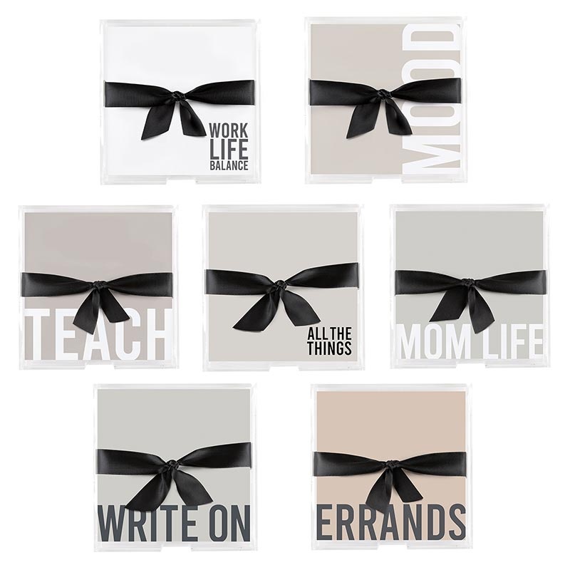 Pack Smart - Square Notepaper With Acrylic Trays