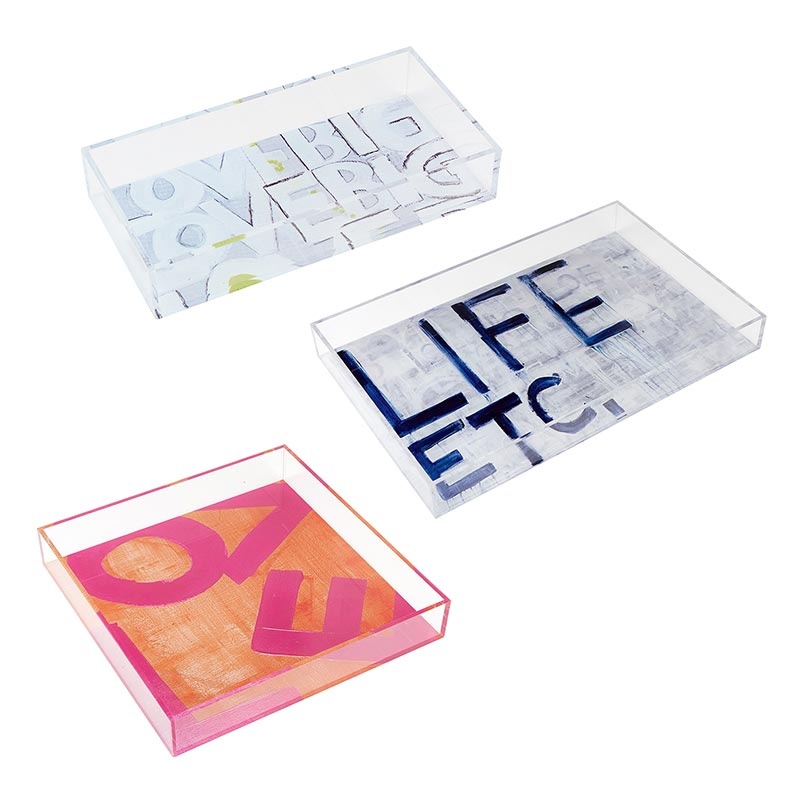 Pack Smart - Pieces Of Me Lucite Tray - 6Pcs