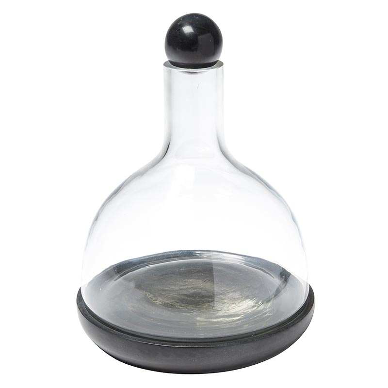 Black Marble And Glass Wine Carafe