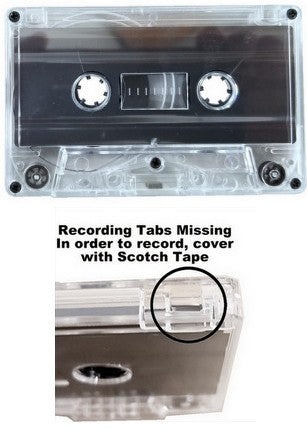 Blank Audiocassette Tape - Clear