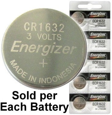 Energizer (Cr1632) 3 Volt Lithium Coin Cell, On Tear Strip