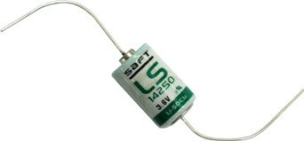 Saft 1/2 Aa Size 3.6 Volt 1100 Mah Li-Socl2 Lithium-Thionyl Chloride With Axial Leads